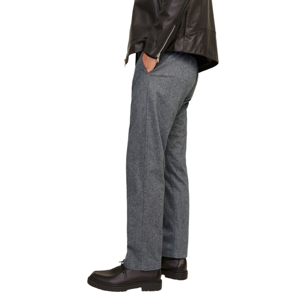 Jack Jones Graue Baumwoll-Freizeithose