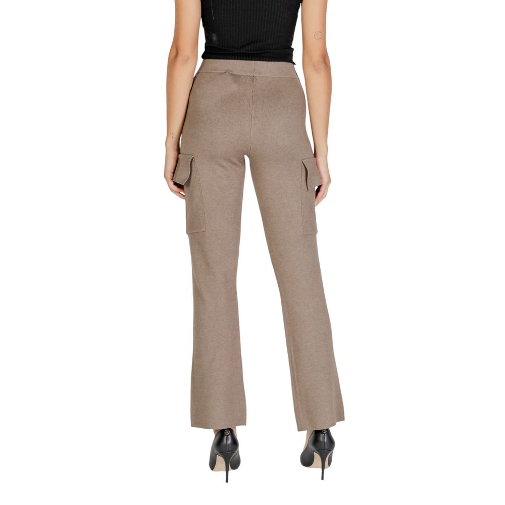 Vila Clothes Beige Viskose Cargo Hose