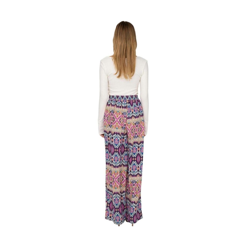 Only Palazzo-Hose aus recyceltem Polyester in Multicolor