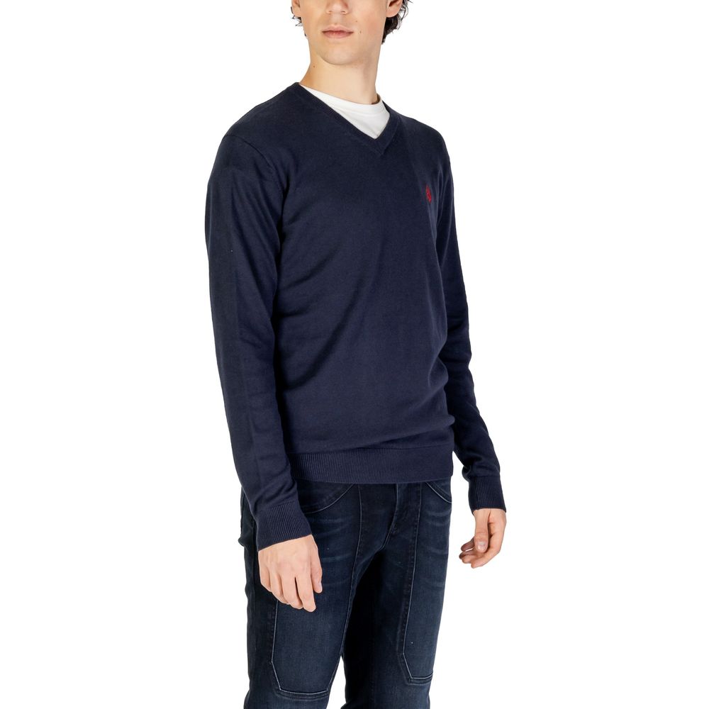 U.S. POLO ASSN. Blauer Kaschmirpullover