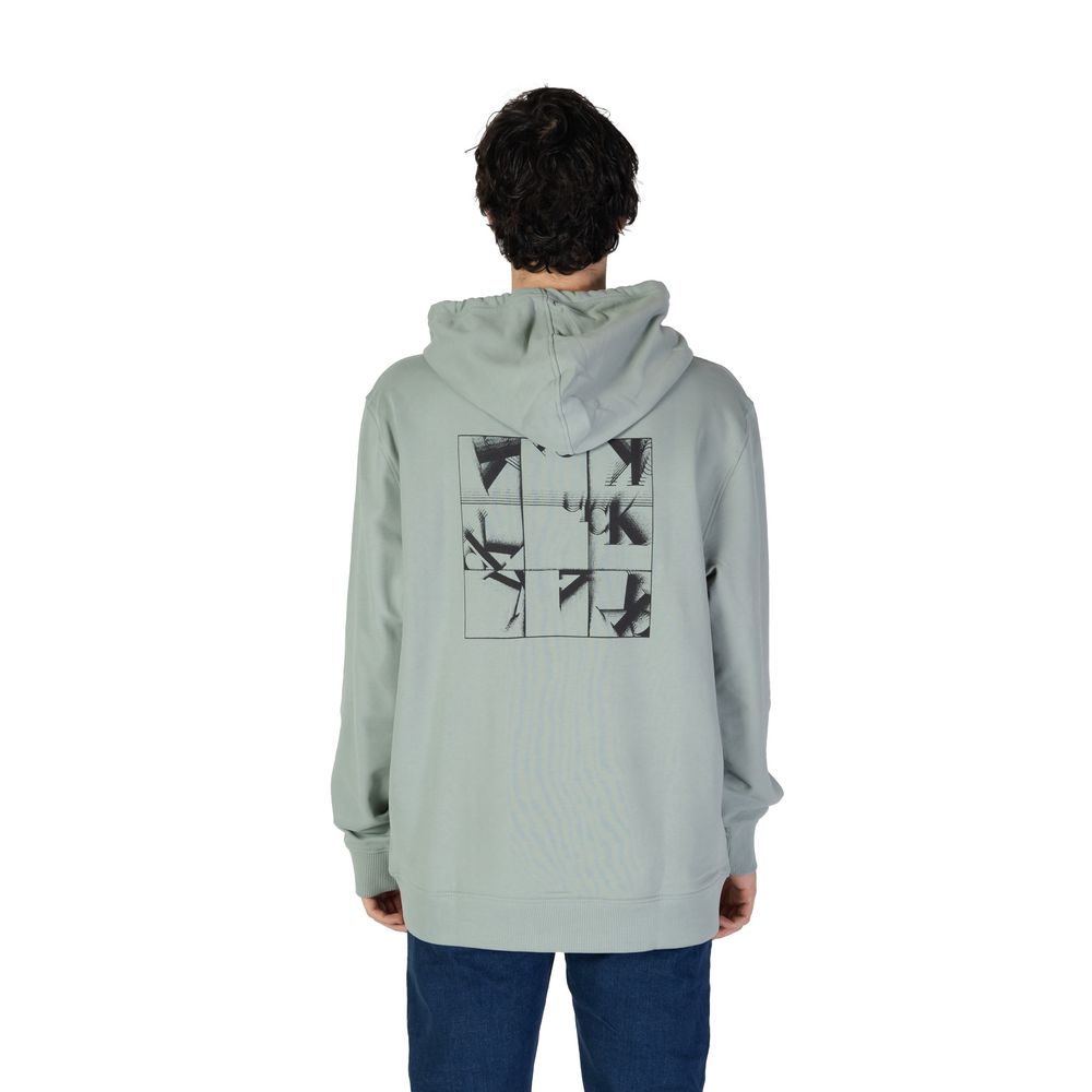 Calvin Klein Jeans Grüner Baumwoll-Kapuzenpullover
