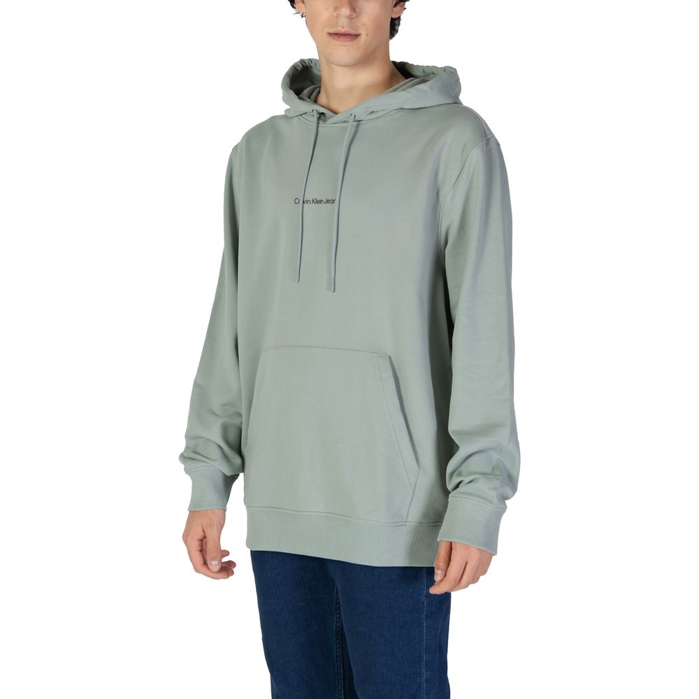 Calvin Klein Jeans Grüner Baumwoll-Kapuzenpullover