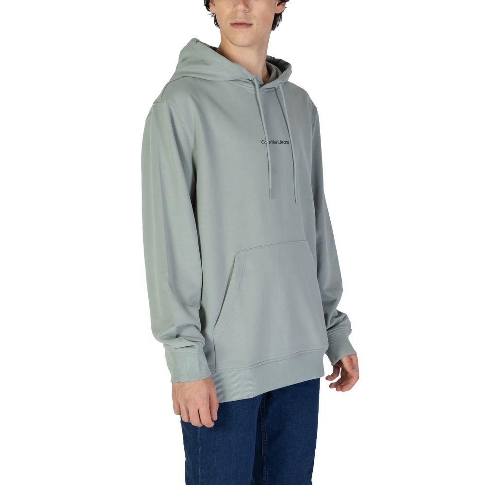 Calvin Klein Jeans Grüner Baumwoll-Kapuzenpullover