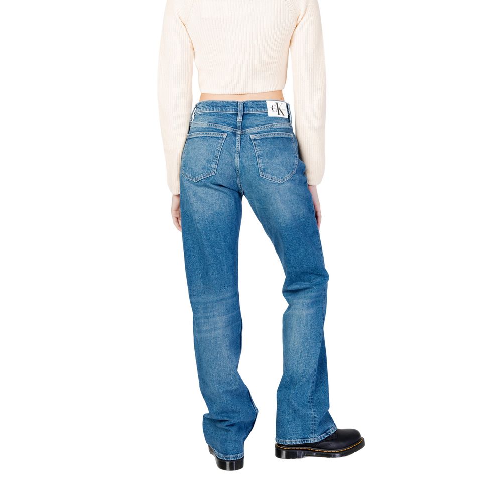 Calvin Klein Jeans Blaue Baumwoll-Mom-Jeans
