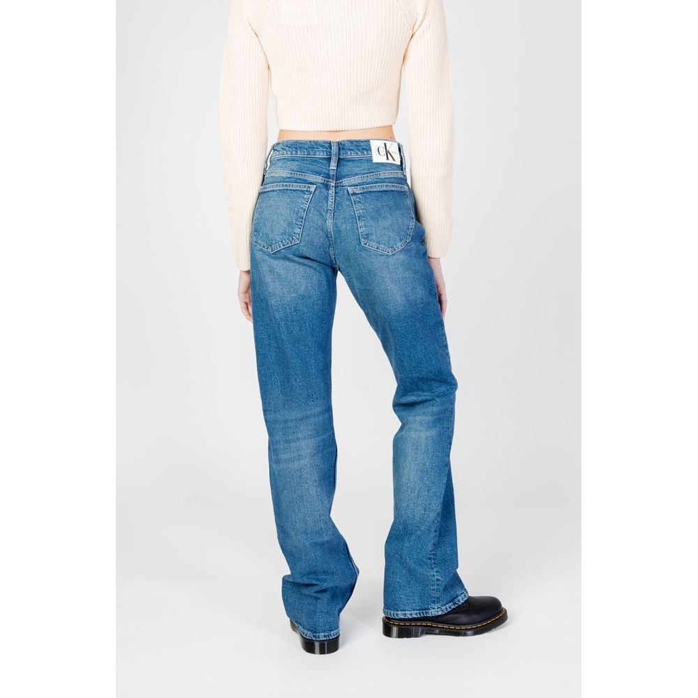 Calvin Klein Jeans Blaue Baumwoll-Mom-Jeans