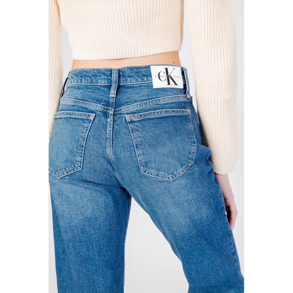 Calvin Klein Jeans Blaue Baumwoll-Mom-Jeans