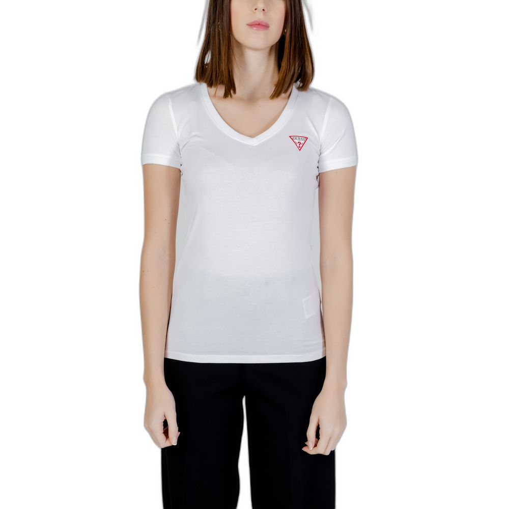 Guess Weißes Baumwoll-T-Shirt