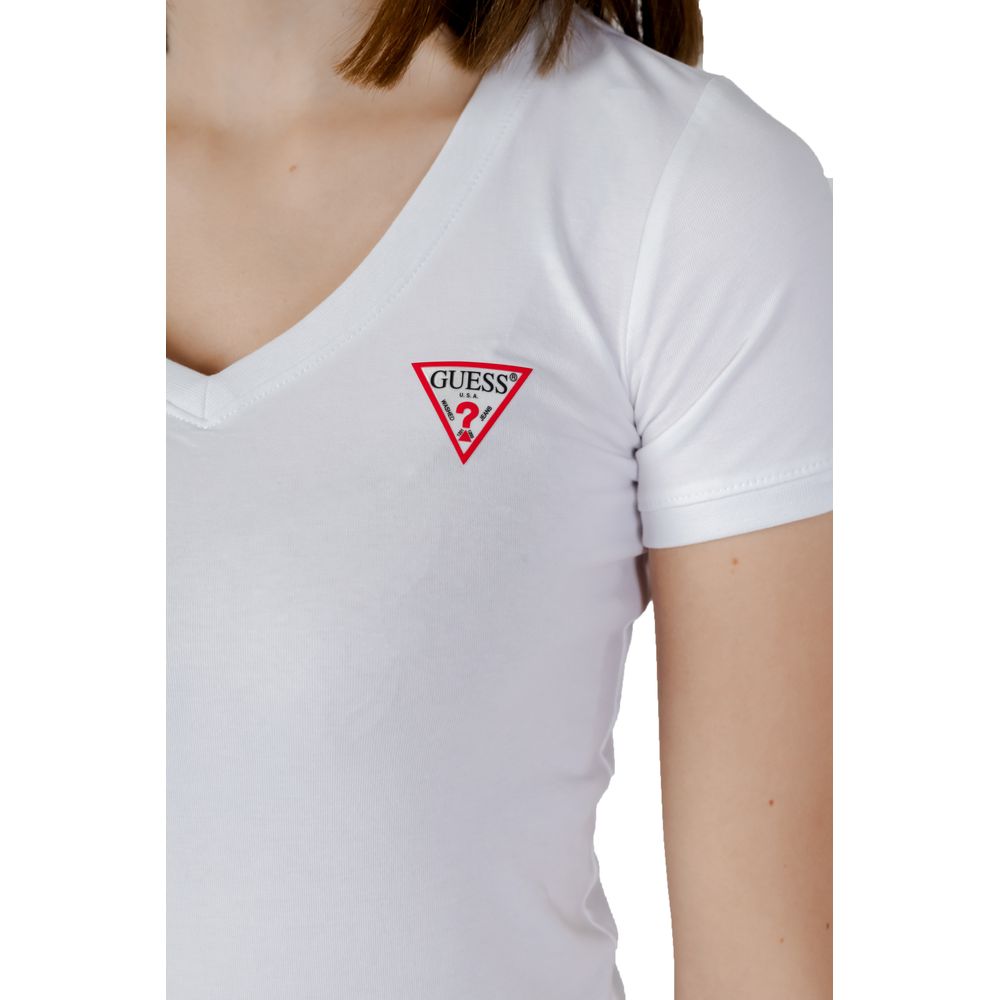 Guess Weißes Baumwoll-T-Shirt