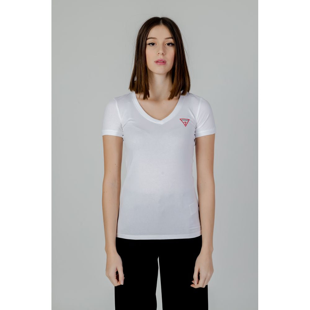 Guess Weißes Baumwoll-T-Shirt