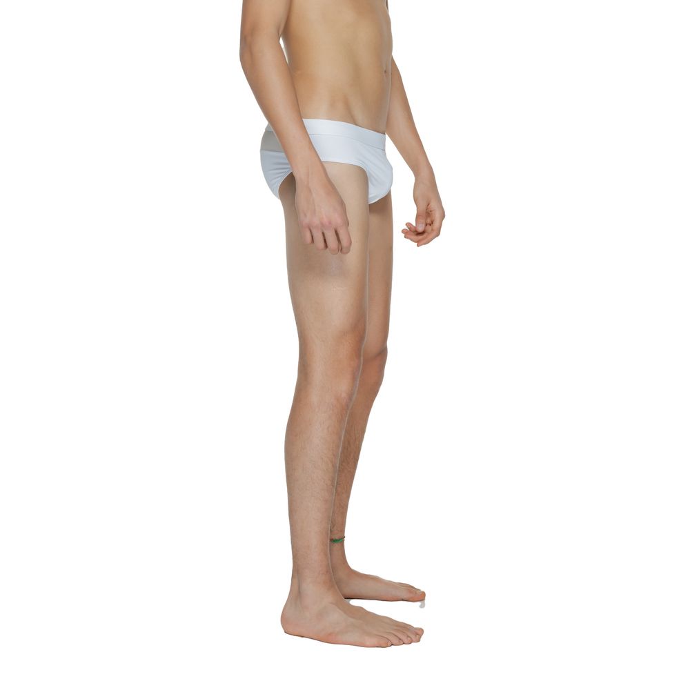 White polyamide swim briefs by Calvin Klein