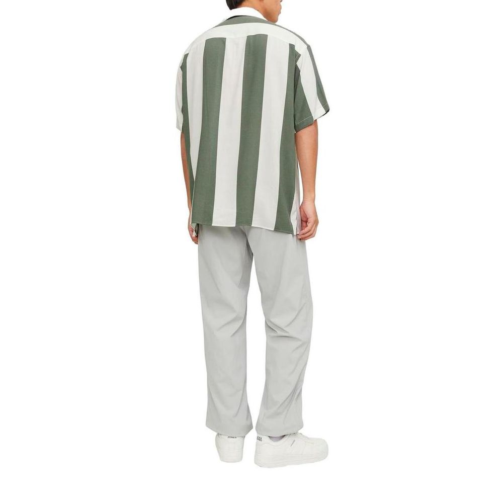 Jack Jones Green Viscose Short Sleeve Shirt