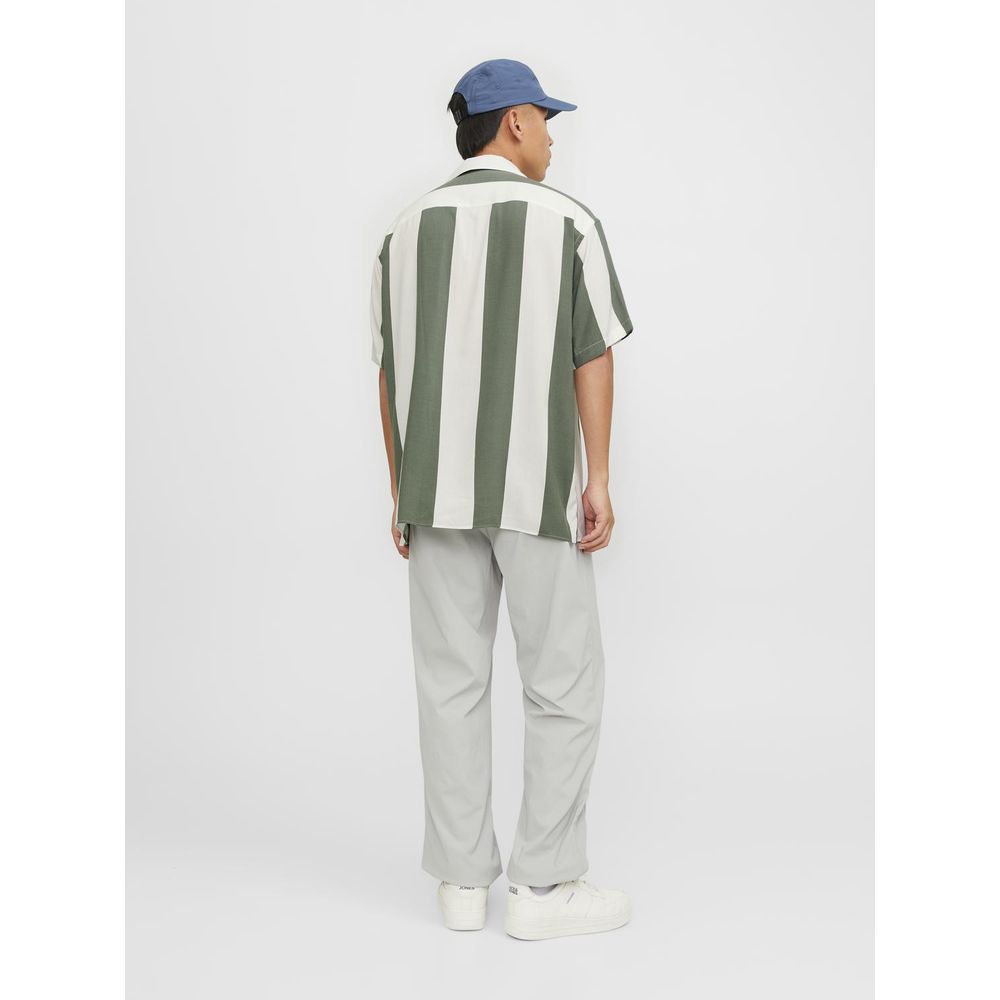 Jack Jones Green Viscose Short Sleeve Shirt