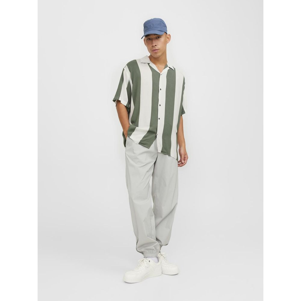 Jack Jones Green Viscose Short Sleeve Shirt