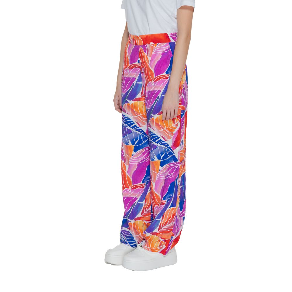 Vila Clothes Mehrfarbige Freizeithose aus Viskose