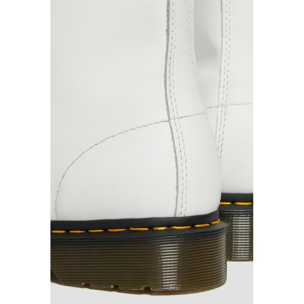 Dr. Martens Weiße Leder-Schnürstiefel