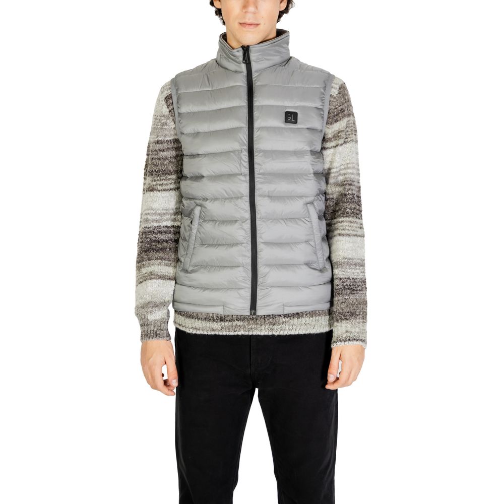 Gianni Lupo Graue Polyamid-Schlankheitsjacke