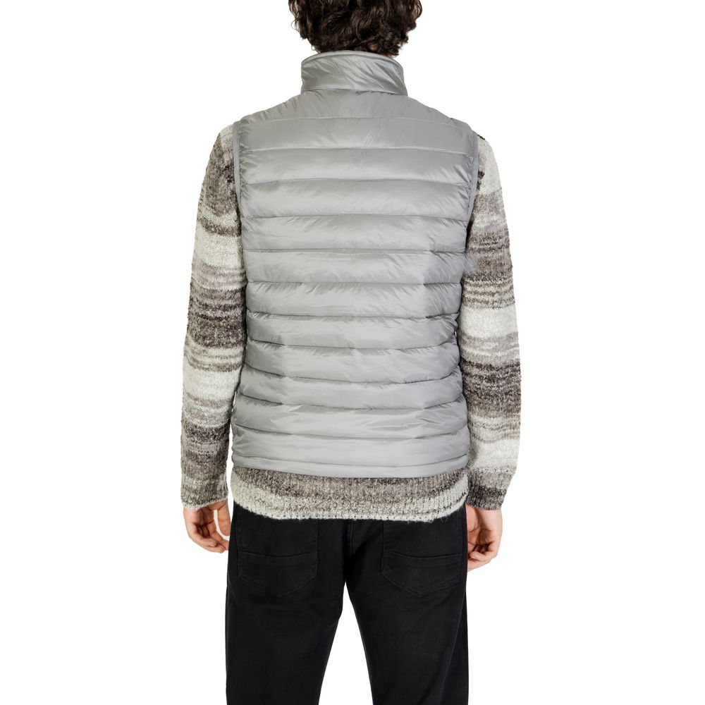 Gianni Lupo Graue Polyamid-Schlankheitsjacke