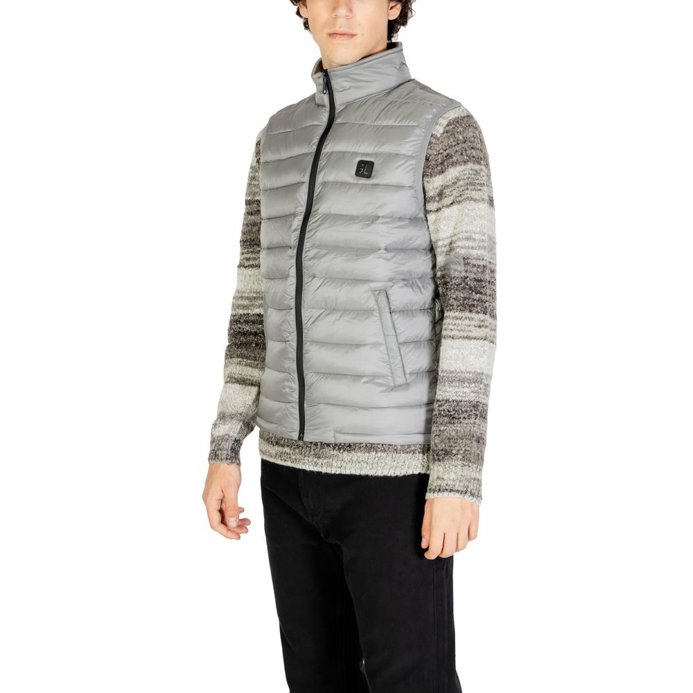 Gianni Lupo Graue Polyamid-Schlankheitsjacke
