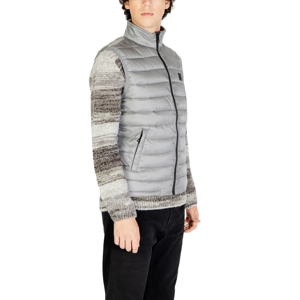 Gianni Lupo Graue Polyamid-Schlankheitsjacke