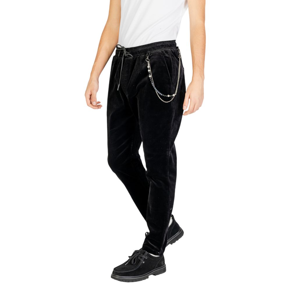 Gianni Lupo Black Cotton Trousers