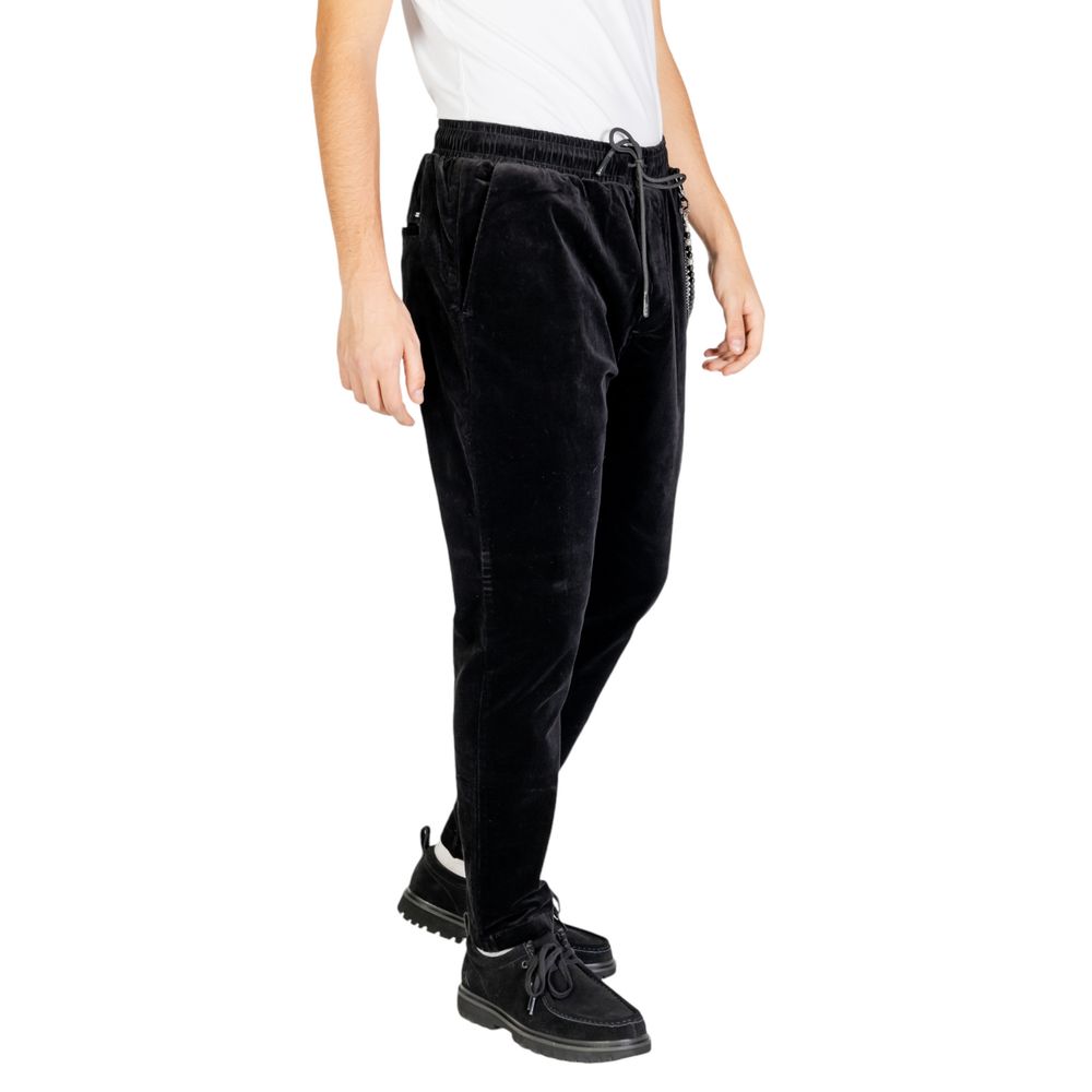 Gianni Lupo Black Cotton Trousers