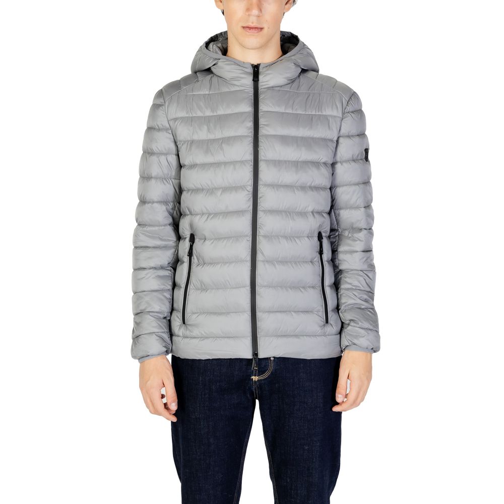 Gianni Lupo Grey Polyamide Coat