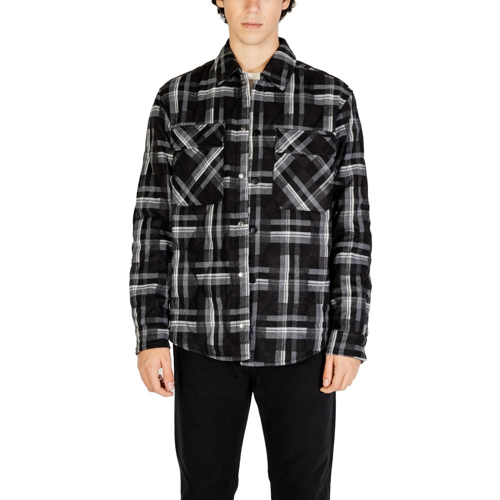 Gianni Lupo Black Polyester Jackets &amp