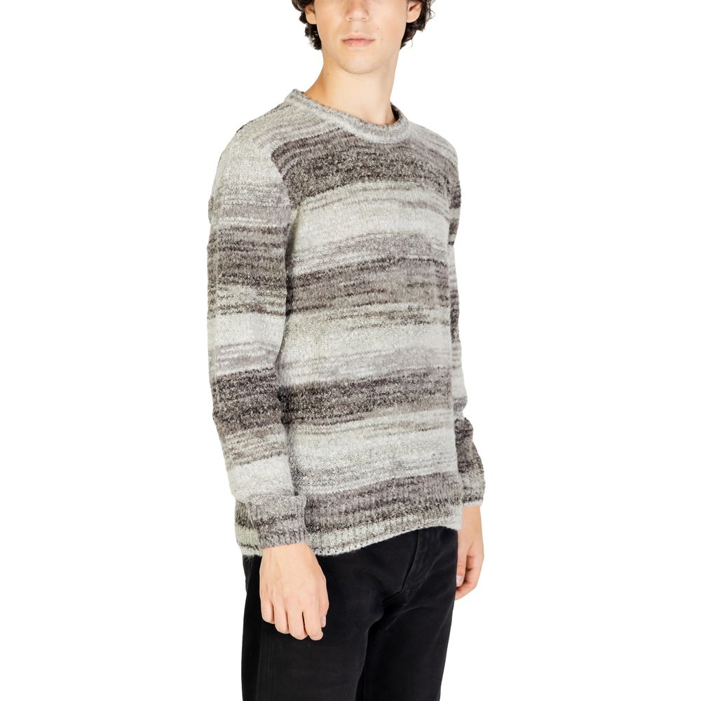 Gianni Lupo Grey Polyacrylic Sweater