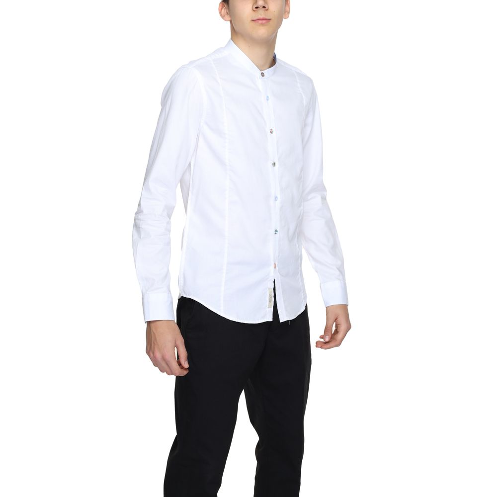 Gianni Lupo Weißes Baumwollkleidhemd