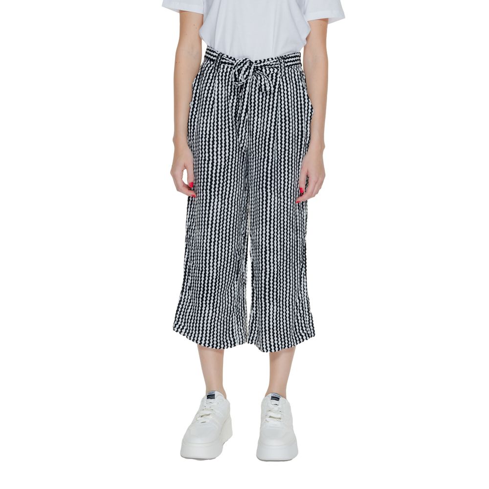 Only Black Viscose Cropped Trousers