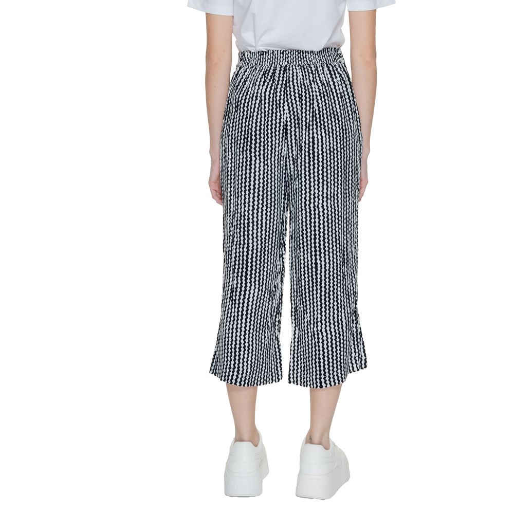 Only Black Viscose Cropped Trousers