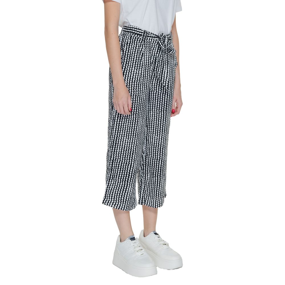 Only Black Viscose Cropped Trousers