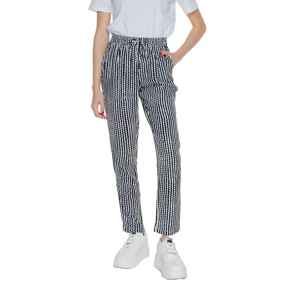 Only Black Viscose Trousers for Everyday
