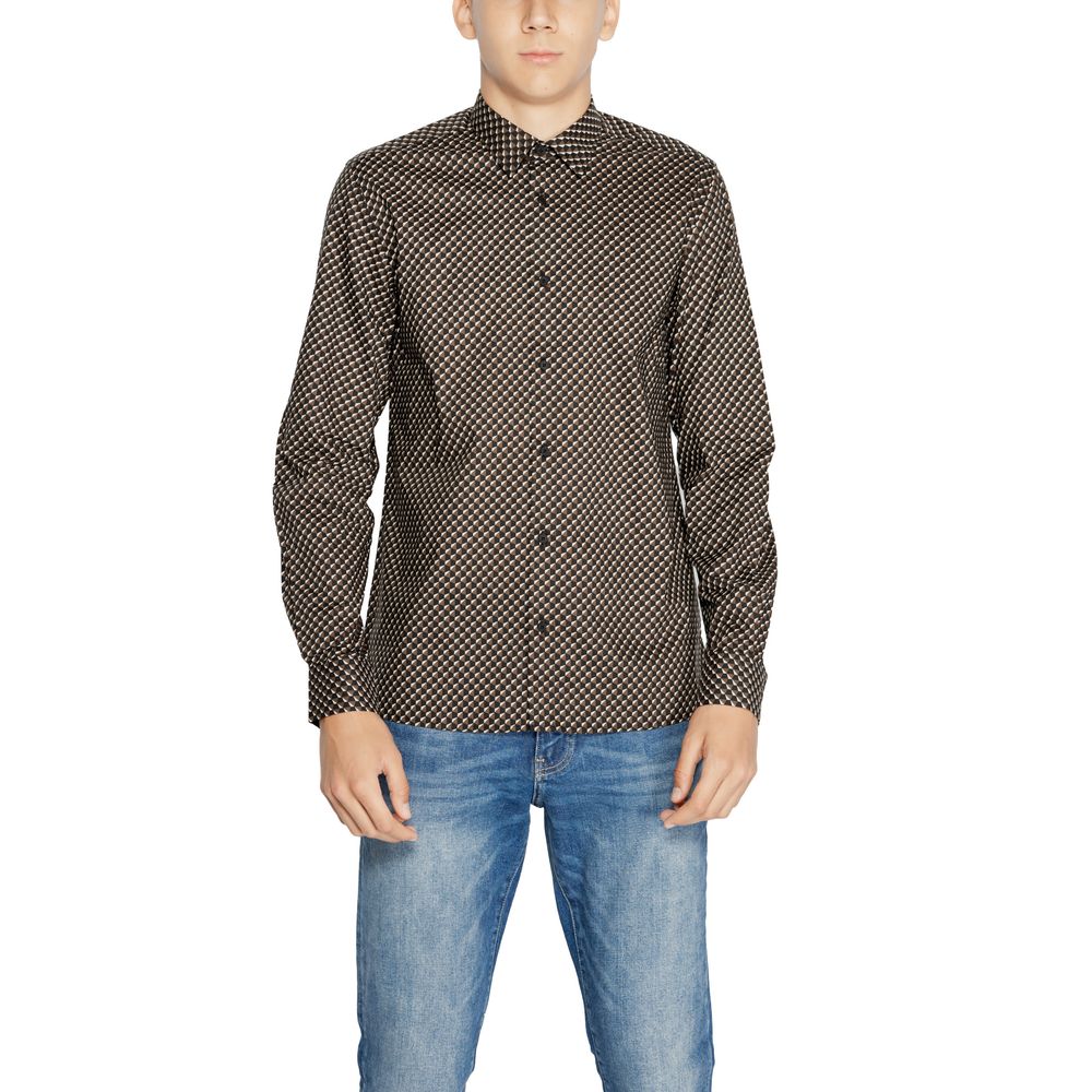 Antony Morato Hemd mit braunem Baumwollmuster