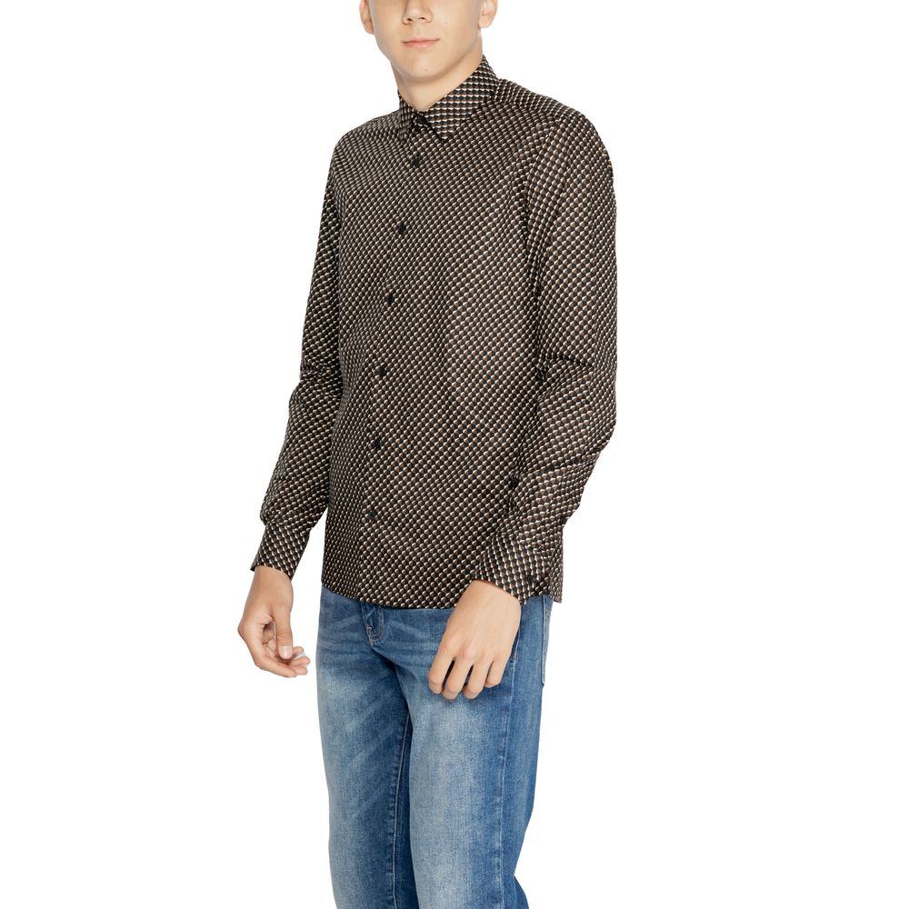 Antony Morato Hemd mit braunem Baumwollmuster