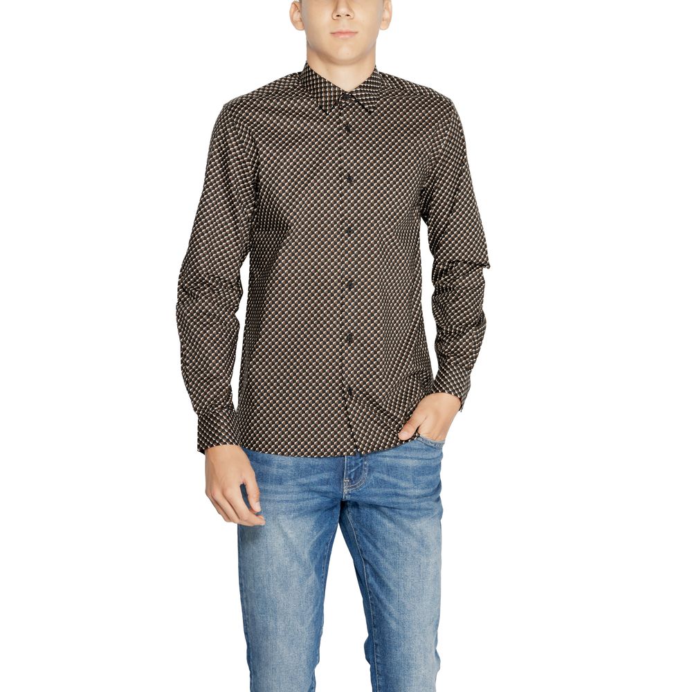 Antony Morato Hemd mit braunem Baumwollmuster