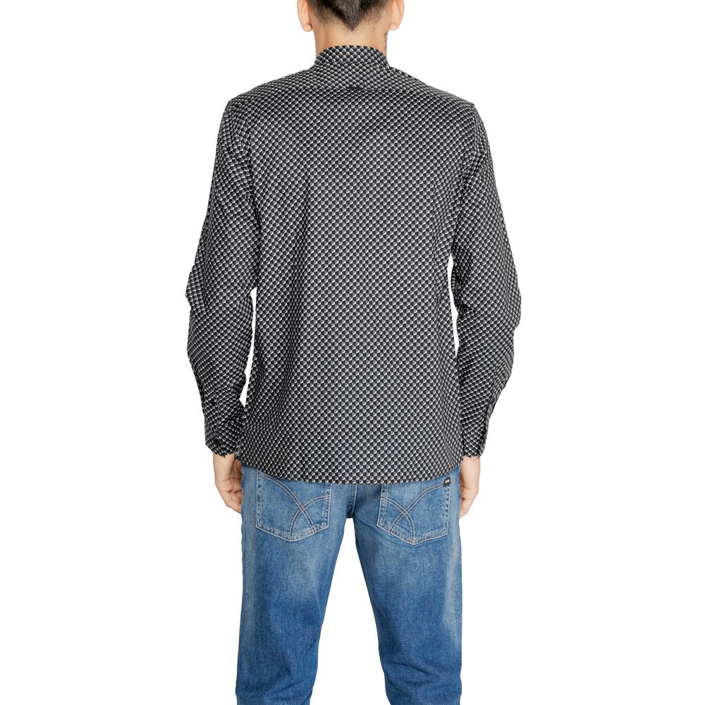 Antony Morato Grey Patterned Cotton Shirt