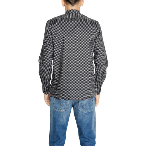 Antony Morato Graues Baumwollhemd mit Muster
