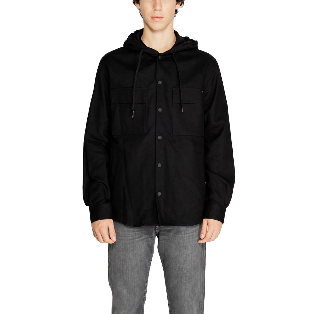 Antony Morato Schwarze Baumwoll-Shell-Jacke