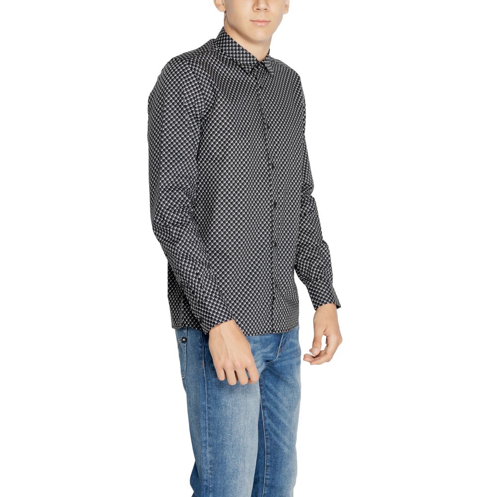 Antony Morato Grey Patterned Cotton Shirt