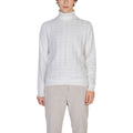 Antony Morato White Cotton Roll Neck Jumper