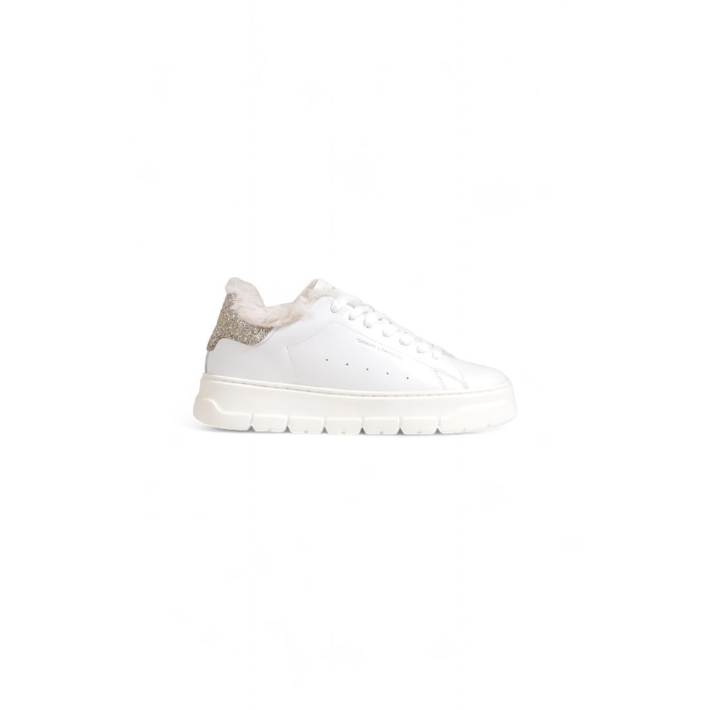 Crime London White Chunky Leather Sneakers