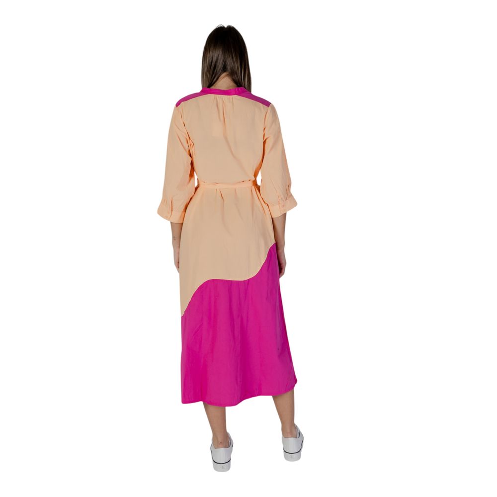 B.Young Langes Baumwollkleid in Orange
