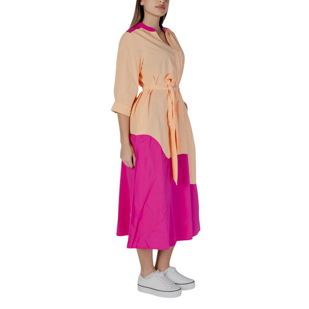 B.Young Langes Baumwollkleid in Orange