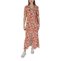 B.Young Rotes Viskose-Maxikleid