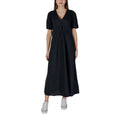 B.Young Black Linen Maxi Dress
