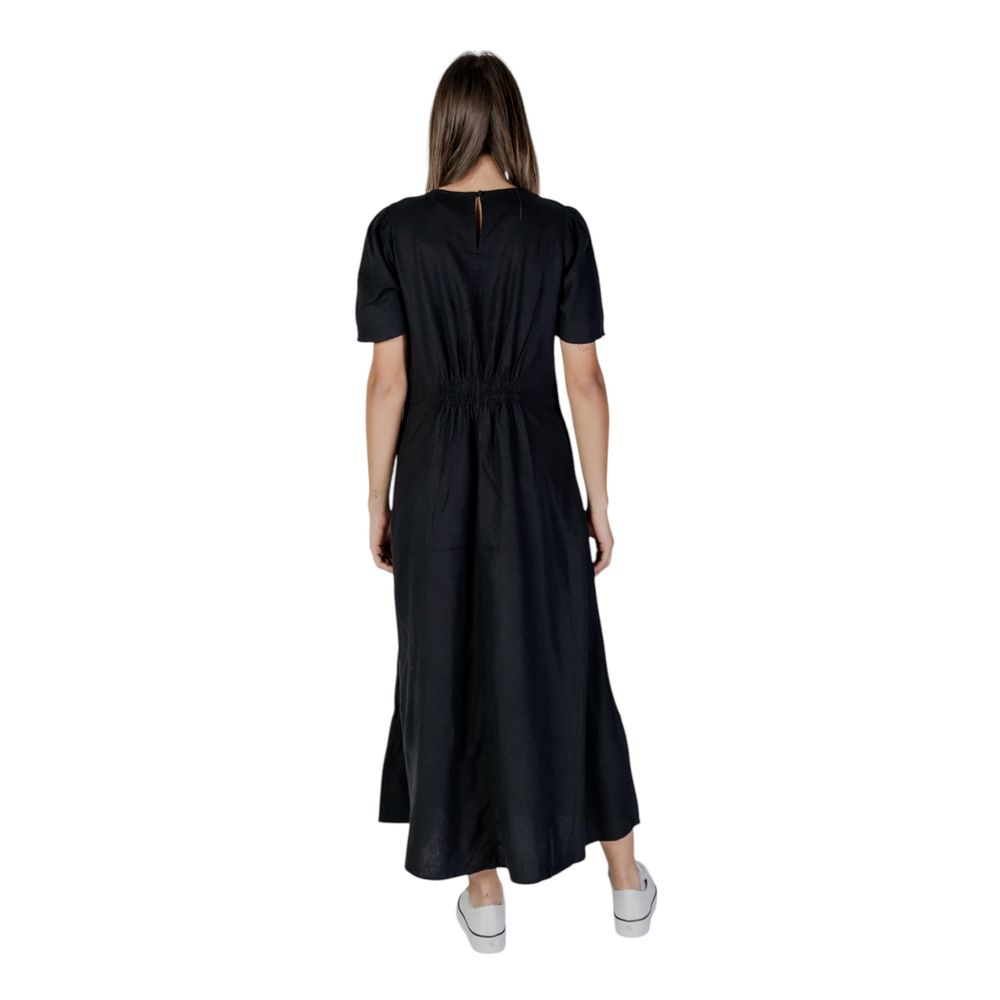 B.Young Black Linen Maxi Dress