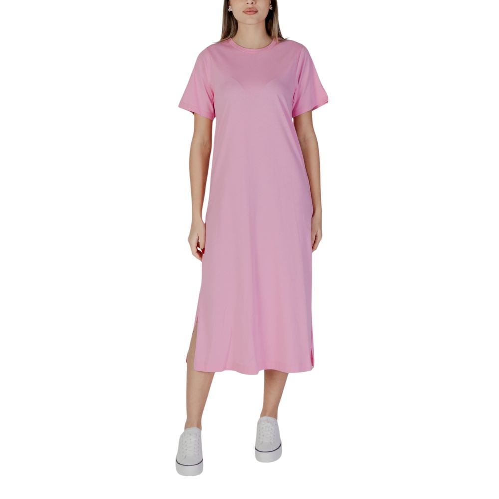 B.Young Buntes Baumwoll-Midi-Kleid