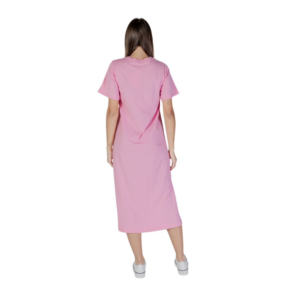 B.Young Buntes Baumwoll-Midi-Kleid