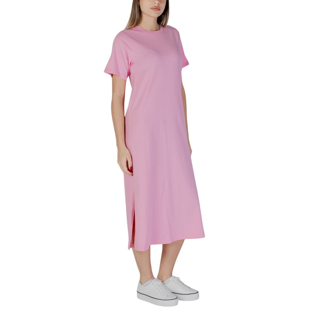 B.Young Buntes Baumwoll-Midi-Kleid